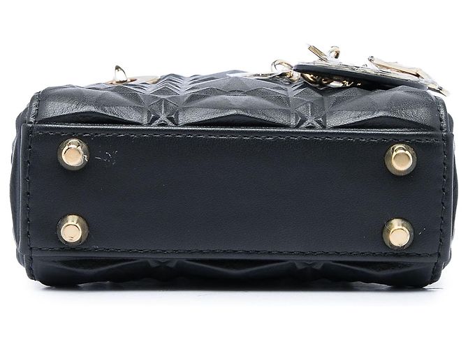 Dior Black Micro Calfskin Cannage Diamond Lady Dior - Ansicht 3