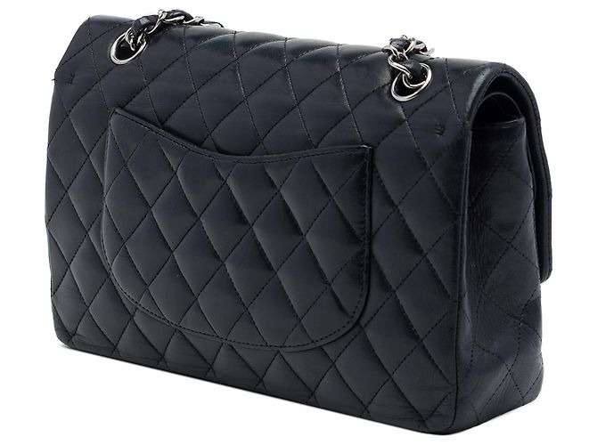 Chanel Black Medium Classic Lambskin Double Flap - vista 2