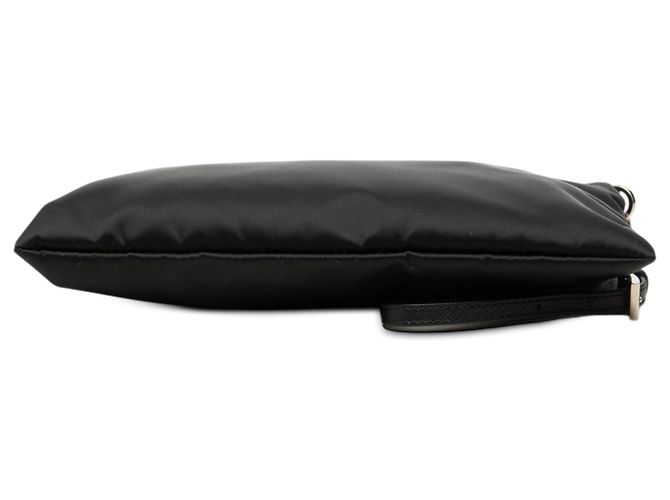 Bolso de mano Prada en Tessuto con ribetes de Saffiano negro - vista 3