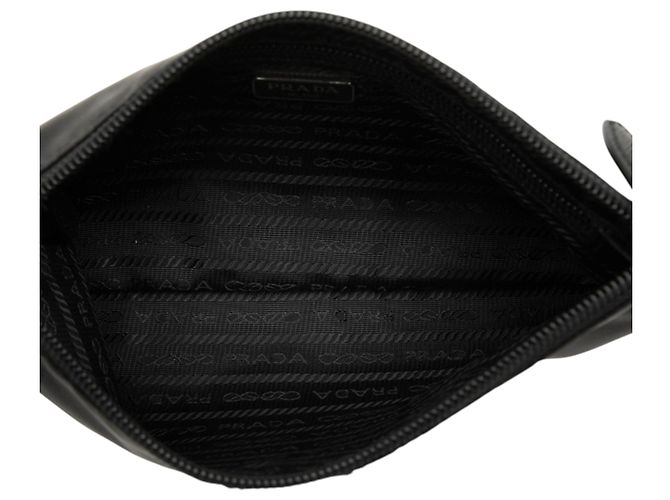 Bolso de mano Prada en Tessuto con ribetes de Saffiano negro - vista 4