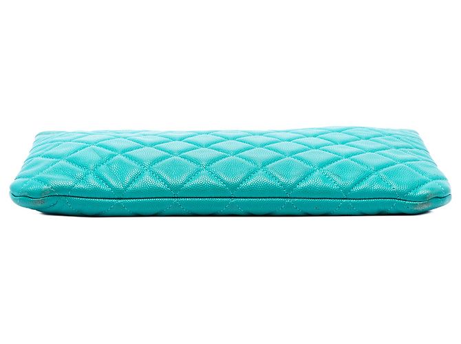 Chanel Blue Medium Quilted Caviar O Case Clutch - Ansicht 3