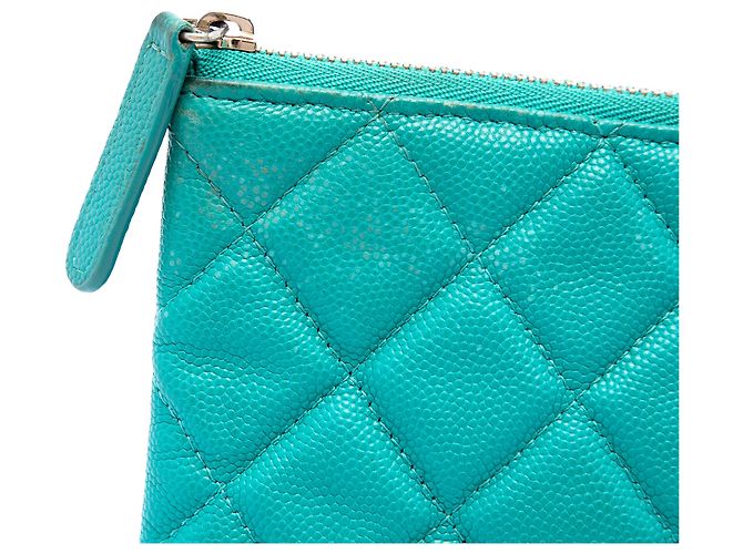 Chanel Blue Medium Quilted Caviar O Case Clutch - Ansicht 6