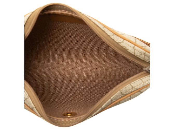 Borsa a tracolla Dior in tela rivestita honeycomb beige - vista 4