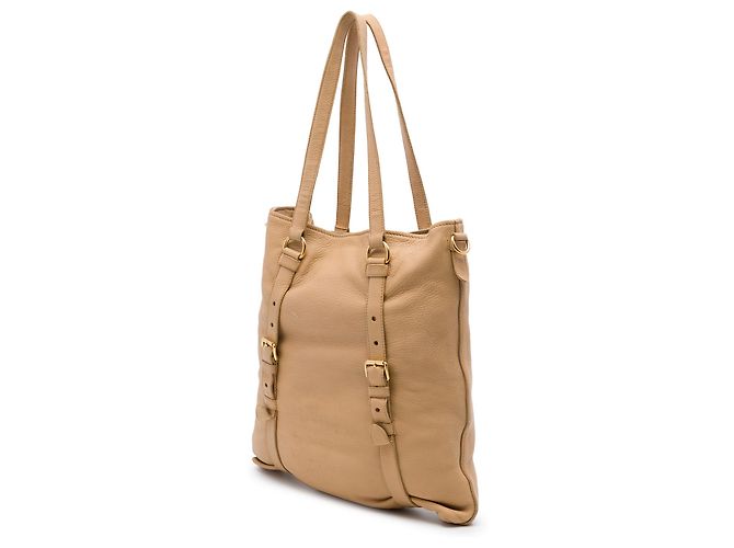 Tote Aberto Conversível Prada Beige Vitello Daino - vista 2