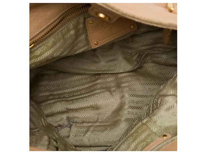 Tote Aberto Conversível Prada Beige Vitello Daino - vista 4