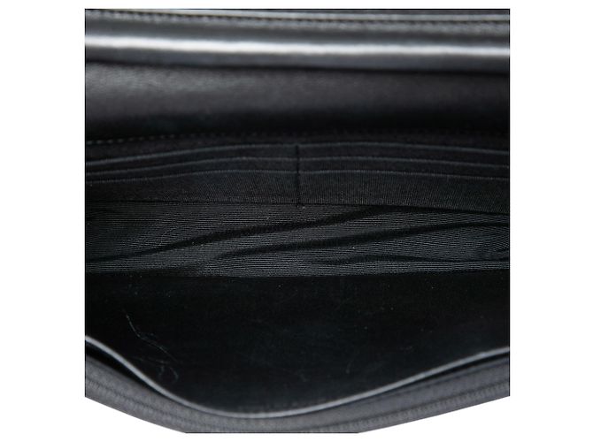 Cartera Chanel Black CC Quilted Patent Wallet On Chain - vista 4