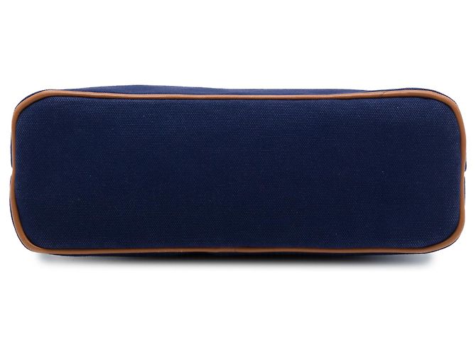 Hermès Blue Bicolor Toile Bolide Trousse De Voyage Pouch PM - vista 3