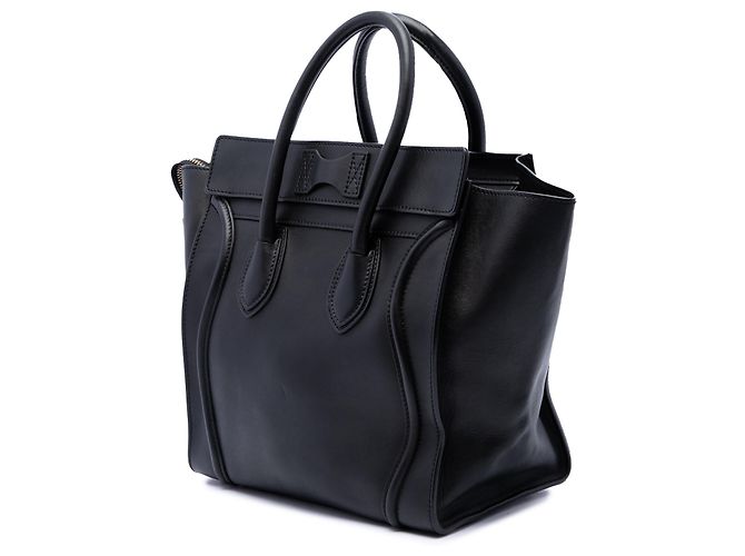 Céline Celine Black Mini Leather Luggage Tote - view 2
