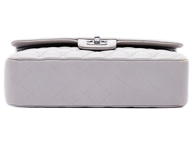 Chanel Gray Medium Classic Lambskin Double Flap - vista 3