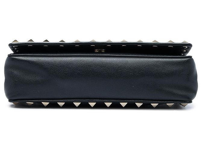 Cartera Rockstud con cadena Valentino en piel de becerro negra - vista 3