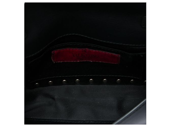 Cartera Rockstud con cadena Valentino en piel de becerro negra - vista 4