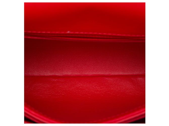 Chanel Red Large Quilted Lambskin Geometric Flap - vista 4