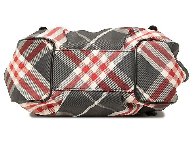 Borsa Satchel Burberry Black Supernova Check in Nylon - vista 3