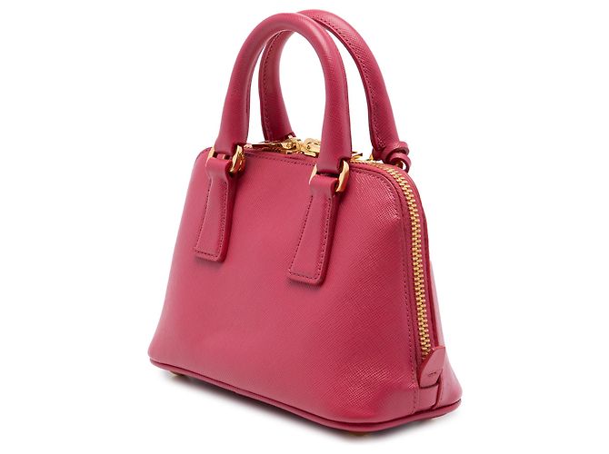Prada Mini Satchel Lux Promenade em Saffiano Rosa - vista 2
