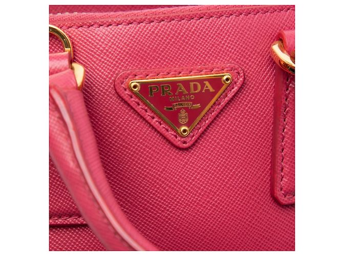 Prada Mini Satchel Lux Promenade em Saffiano Rosa - vista 5