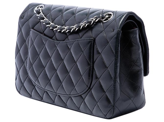 Chanel Black Medium Classic Lambskin Double Flap - vista 2