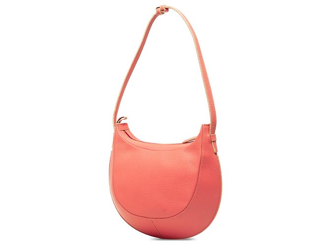 Bolsa Hobo LOEWE em couro gofrado rosa com logo - vista 2