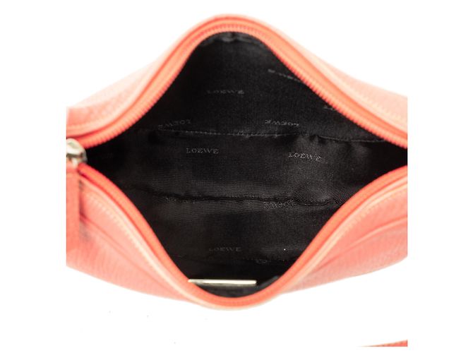 Bolsa Hobo LOEWE em couro gofrado rosa com logo - vista 4