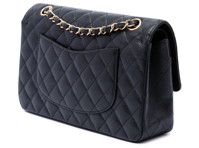 Chanel Black Medium Classic Caviar Double Flap - vue 2