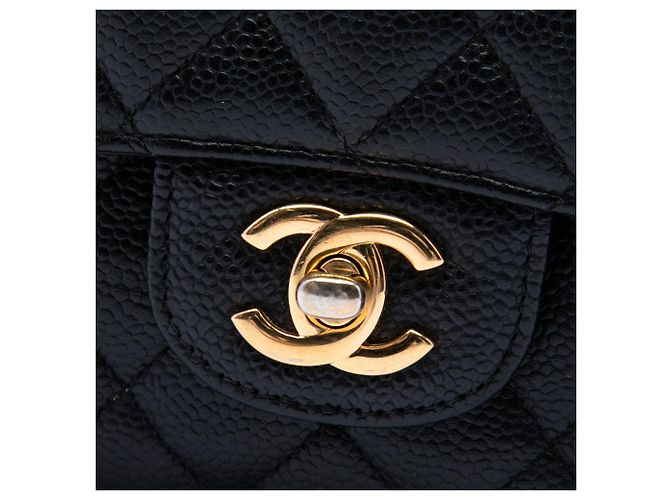 Chanel Black Medium Classic Caviar Double Flap - vue 5