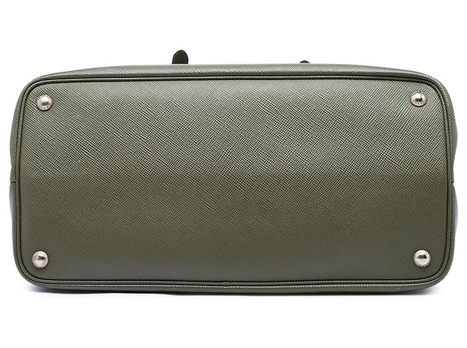 Bolsa Satchel Prada Verde Grande em Couro Saffiano com Alças Duplas - vista 3