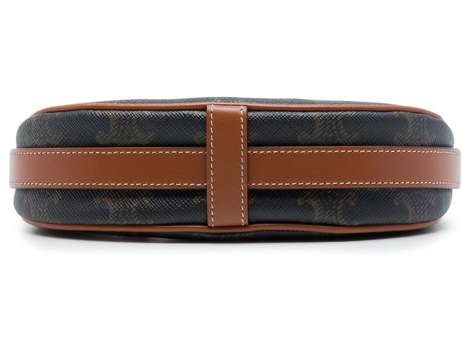 Céline Celine Bolso de hombro Ava Mini Triomphe de lona revestida marrón - vista 3