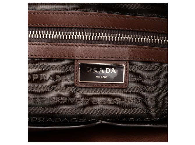 Prada Business-Tasche aus braunem Leder - Ansicht 5