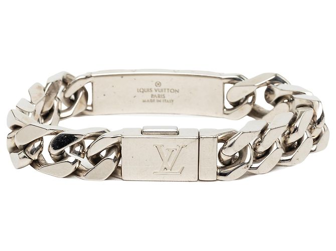 Bracciale a catena Monogram in ottone argentato Louis Vuitton - vista 3