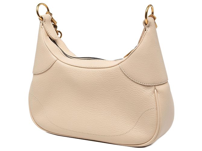 Borsa Satchel Gucci Aphrodite Piccola in Pelle di Capra Marrone - vista 2