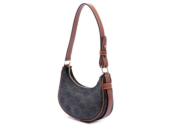 Céline Bolso de hombro Celine Brown Mini Triomphe Coated Canvas Ava - vista 2