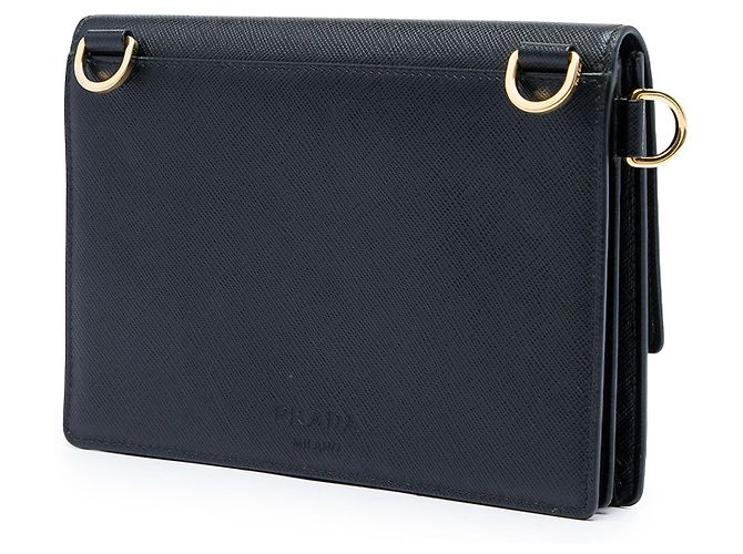 Prada Black Saffiano Heart Lock Crossbody - vista 2