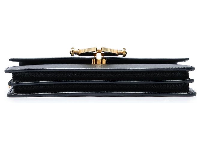 Prada Black Saffiano Heart Lock Crossbody - vista 3