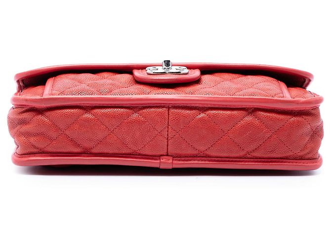 Chanel Red Medium Quilted Caviar French Riviera Flap - Ansicht 3