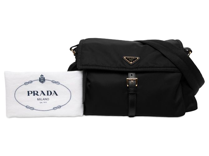 Bolsa Messenger Prada Black Large Re Nylon Explore - vista 6