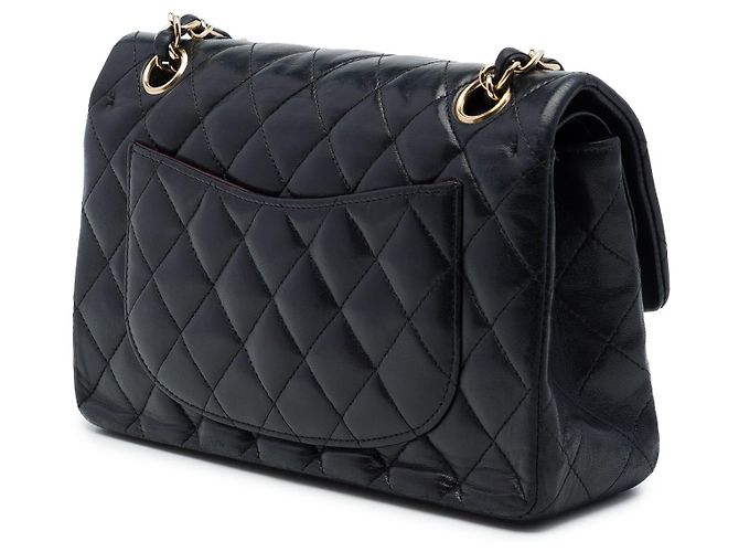 Chanel Black Medium Classic Lambskin Double Flap - view 2