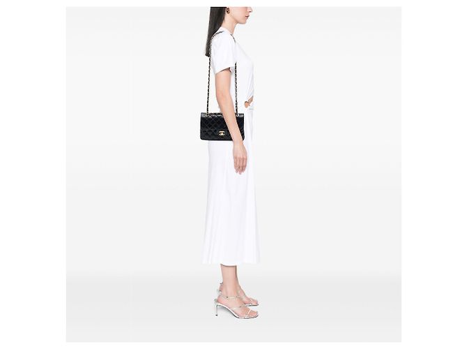 Chanel Black Medium Classic Lambskin Double Flap - view 6