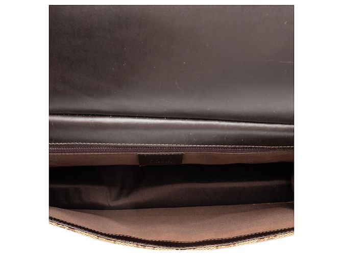 Bolsa de aba Gucci em tela GG bege - vista 4