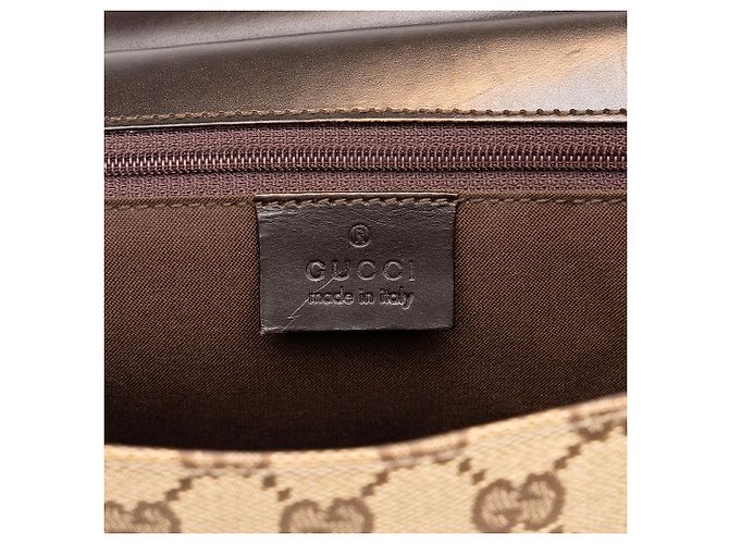 Bolsa de aba Gucci em tela GG bege - vista 5