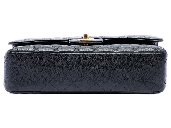 Chanel Black Medium Classic Caviar Double Flap - vue 3