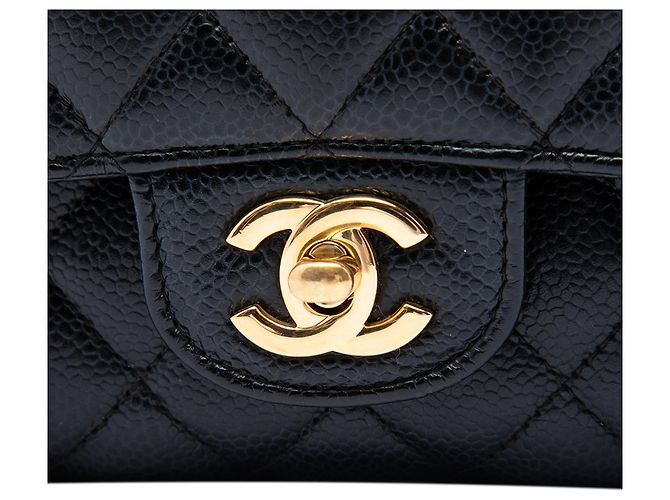 Chanel Black Medium Classic Caviar Double Flap - vue 5