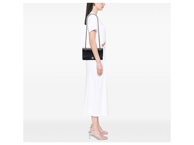 Chanel Black Medium Classic Caviar Double Flap - vue 6