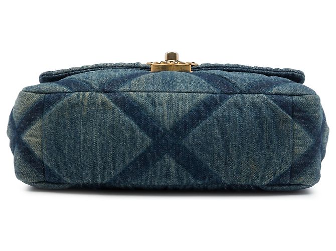 Chanel Blue Medium Denim 19 Flap - vista 3