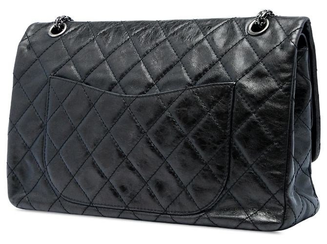 Chanel Black Quilted Aged Calfskin Reissue 2.55 Double Flap 227 - Ansicht 2