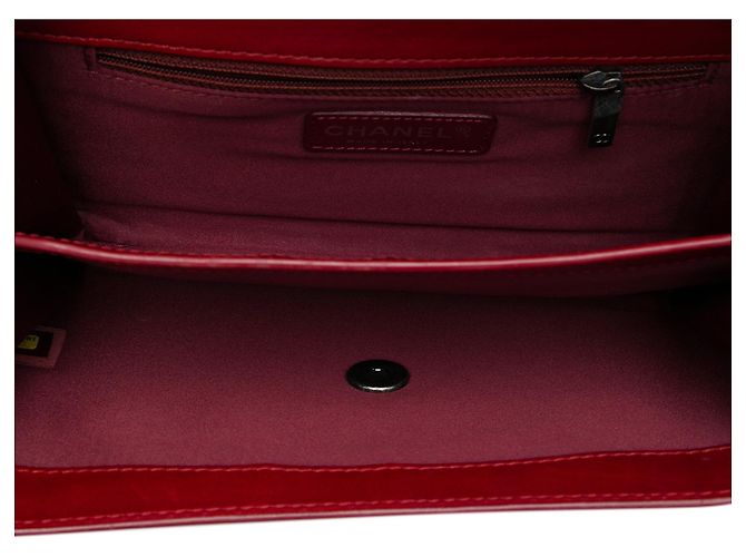 Chanel Red Small Quilted Lambskin Citizen Zip Flap - vista 4