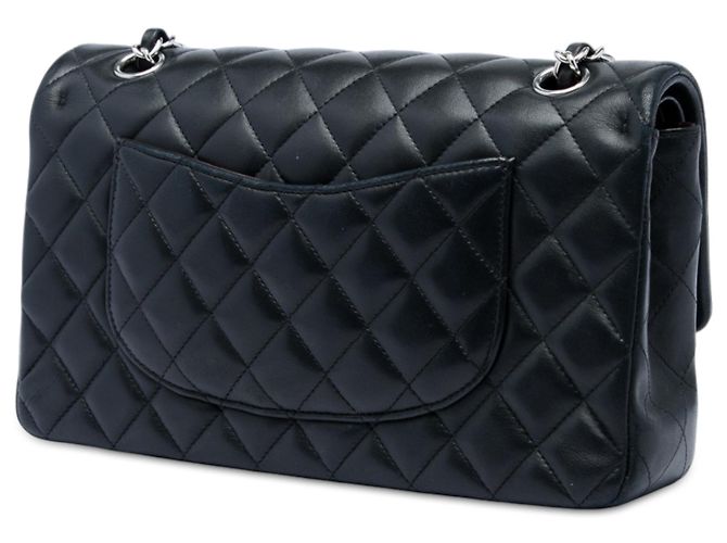 Chanel Black Medium Classic Lambskin Double Flap - vue 2