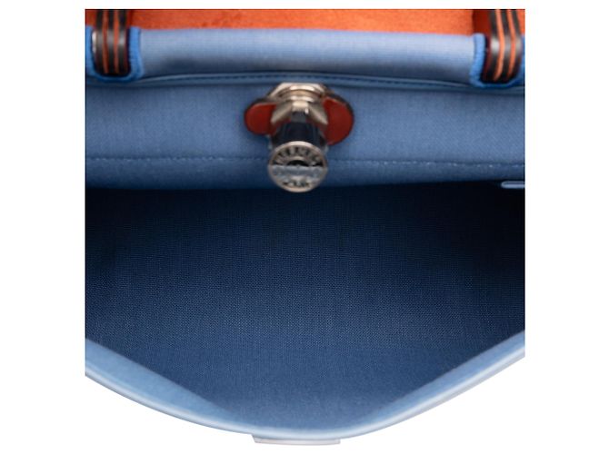 Hermès Blue Toile Herbag Zip 31 - vista 4