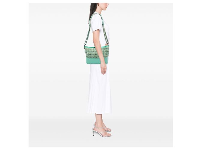 Chanel Gabrielle Crossbody in Tweed Verde Medium - vista 5
