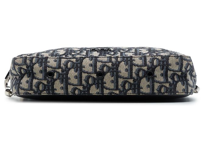Bolsa Tiracolo Dior Blue Mini Oblique Canvas Safari - vista 3