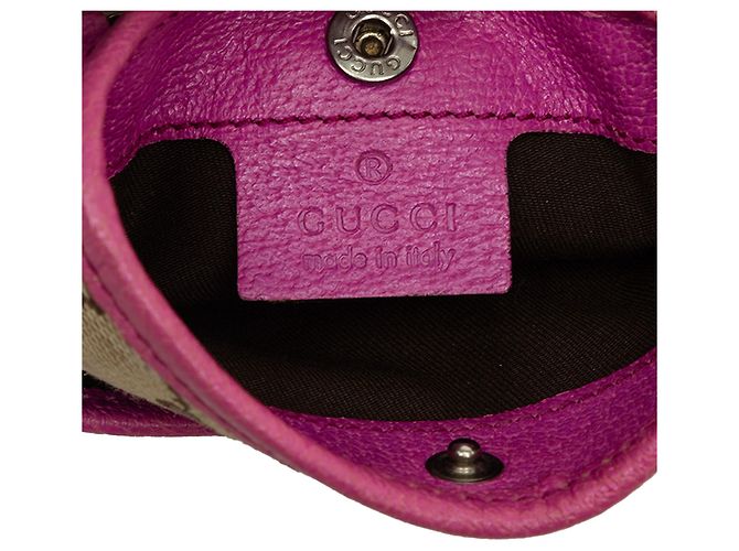 Borsa a tracolla Gucci in tela GG beige con banda Web - vista 5