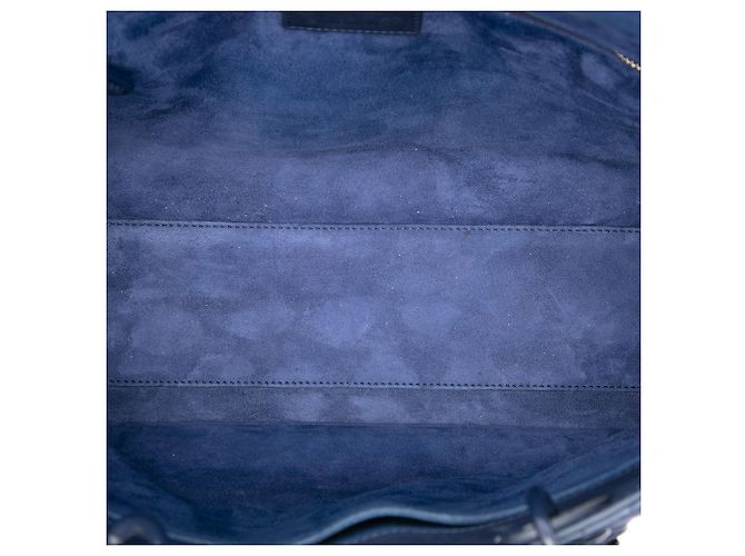 Dior Blue Large Ultra Matte Calfskin Cannage Lady Dior - vista 4